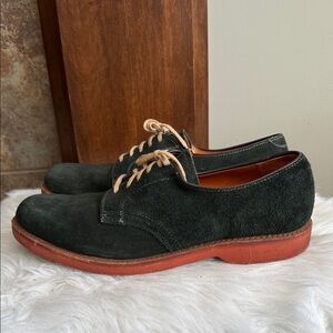 Cole Haan Vibram Classic Lace-Up Suede Oxford Green Suede Shoes size 9.5 D